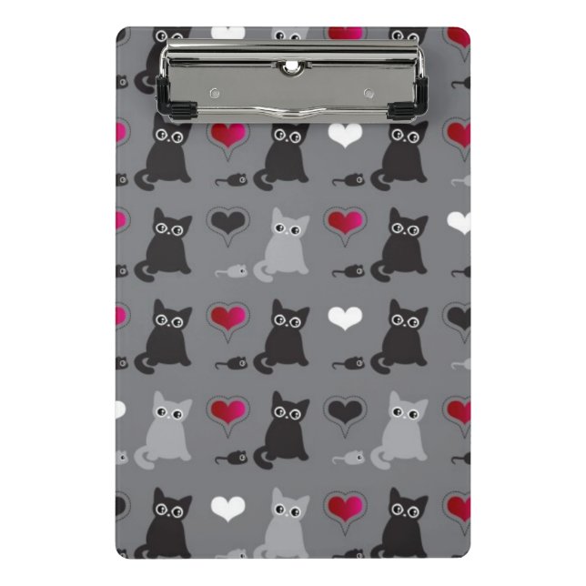 kitten and mice pattern mini clipboard (Front)