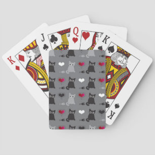 kitten and mice pattern playing cards