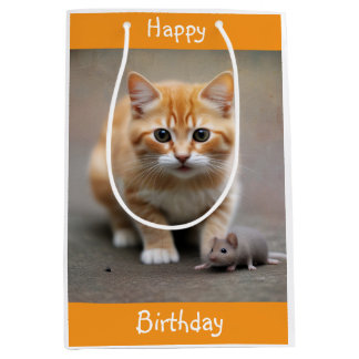 Kitten and Mouse  Medium Gift Bag