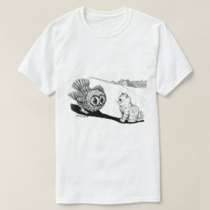 Kitten and Owl, Louis Wain T-Shirt