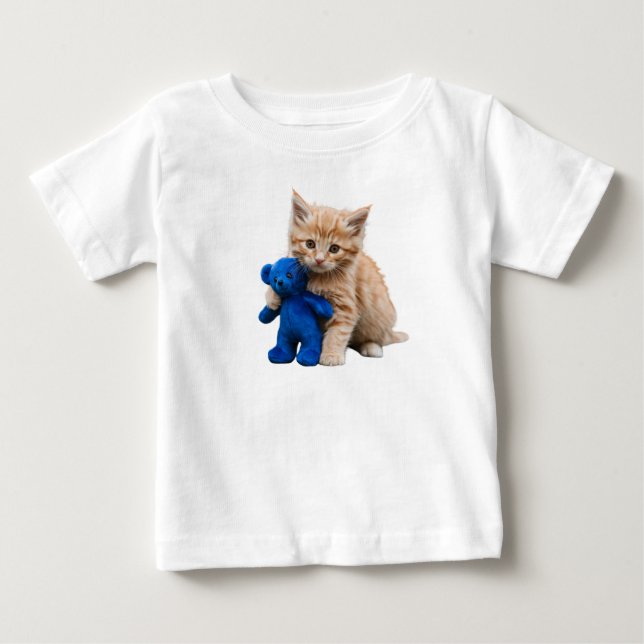 Kitten and Teddy Bear Infant T-SHIRT (Front)