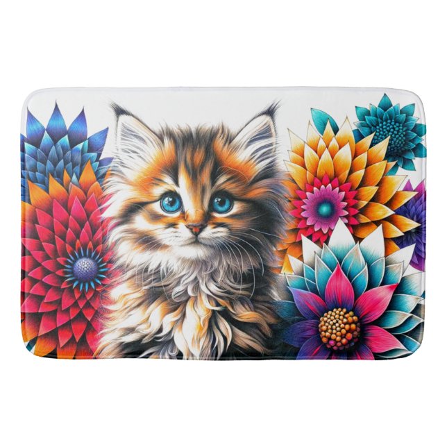 Kitten Art Bath Mat (Front)