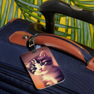 Kitten Art Luggage Tag