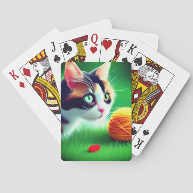 Kitten Art Playing Cards (Back)