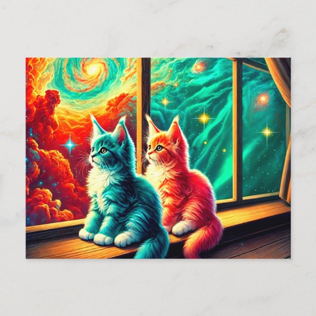 Kitten Art Postcard (Front)