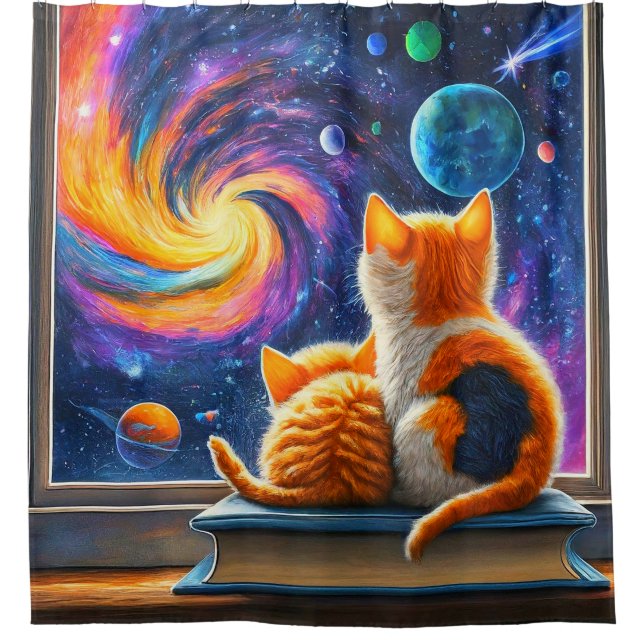 Kitten Art Shower Curtain (Front)