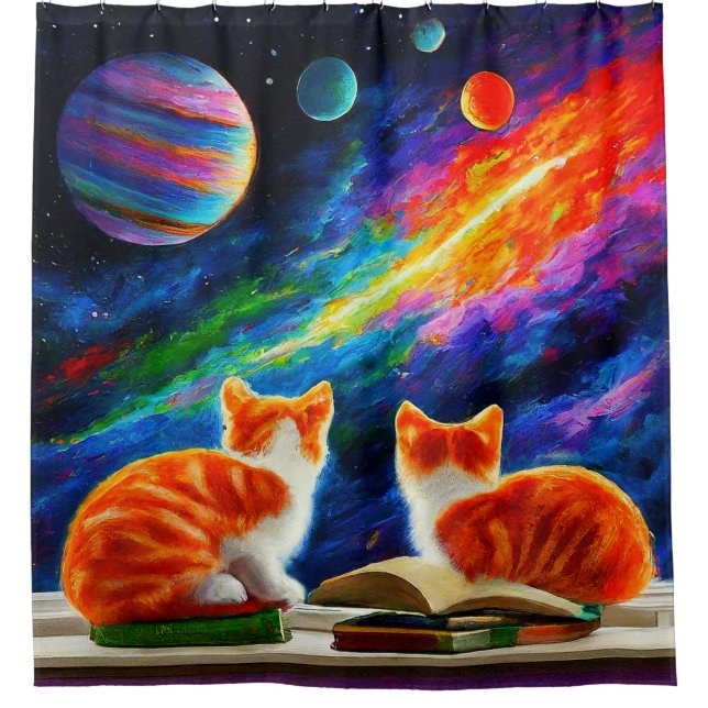 Kitten Art Shower Curtain (Front)