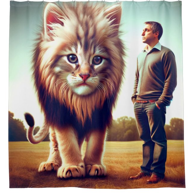 Kitten Art Shower Curtain (Front)