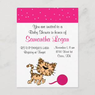 Kitten Baby Shower Invitation