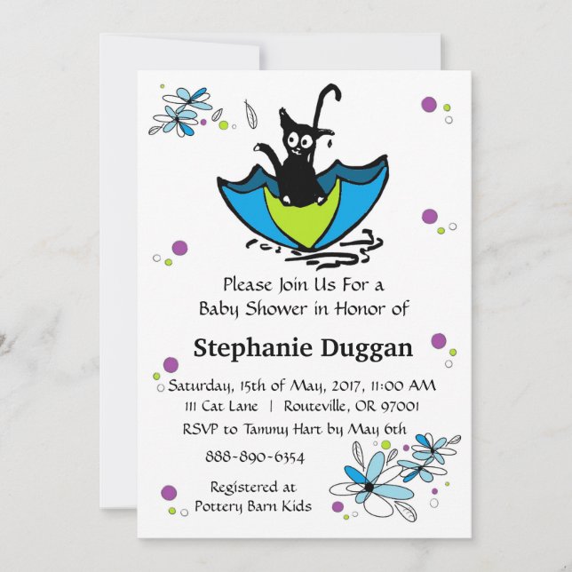 Kitten Baby Shower Invitation (Front)