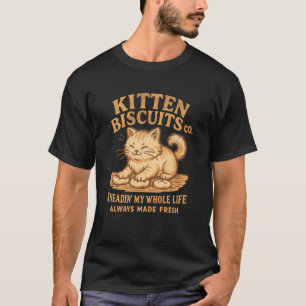 Kitten Biscuits Co. Shirt Cute Orange Cat Kneading