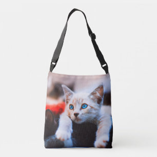 Kitten Blue Eyed Adorable Cute Cat Crossbody Bag