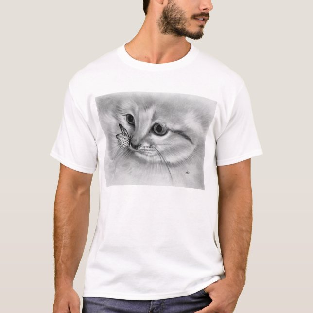 Kitten Butterfly T-shirts for Men, Women,Children (Front)
