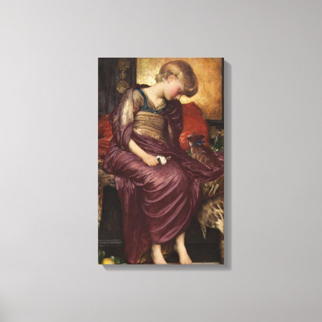 Kitten (by Frederic Leighton) Canvas Print (Front)