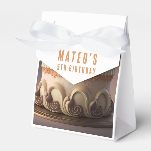 Kitten Cake - Birthday Favour Box (Front Side)