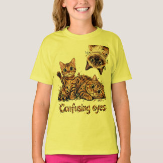 Kitten Cat Feline Trio in Bloom Cute kitty Pets T-Shirt