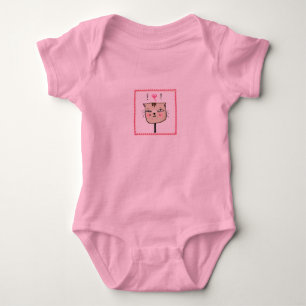 Kitten/Cat Pink One piece outfit Baby Bodysuit
