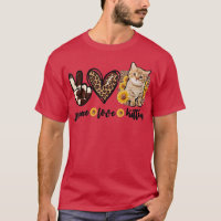Kitten Cat Women leopard Peace Love Cat