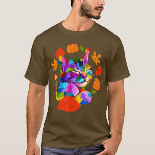 Kitten Colourful Art Gifts for Cat Lovers, Cat Dad T-Shirt