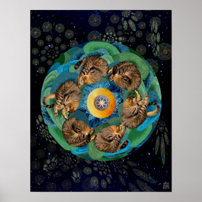Kitten Cosmos (Felis catus nebula) Poster (Front)