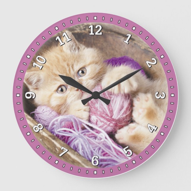 Kitten Decorative Wall Clock (Front)