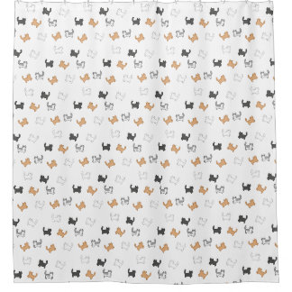 kitten design shower curtain