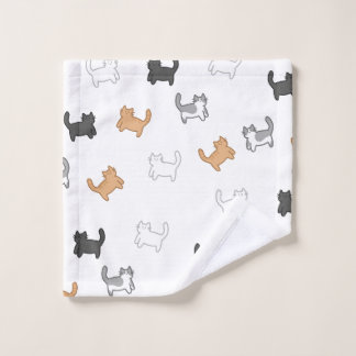 kitten design wash cloth