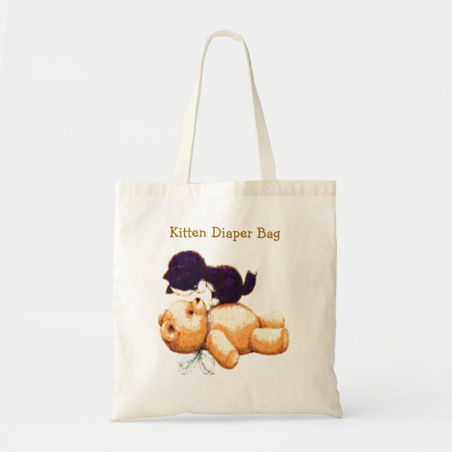 Kitten Diaper Tote Bag (Front)