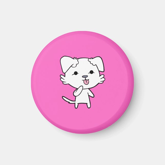 Kitten Dog Magnet – Pink (Front)