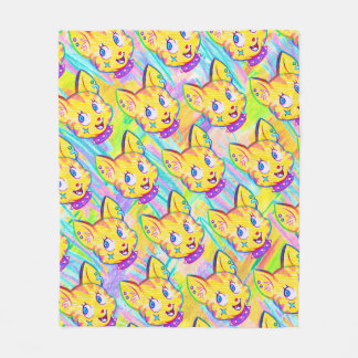 Kitten Doodle  Fleece Blanket