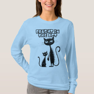 Kitten Duo: Black Kitten and Her Little Friend T-Shirt