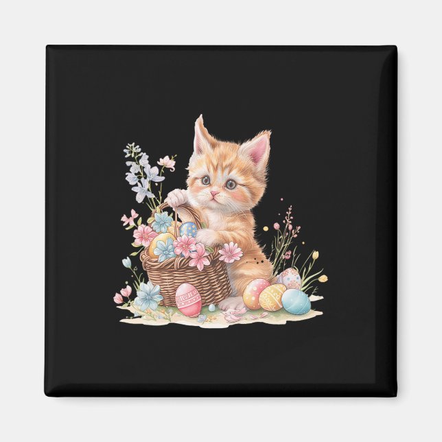 Kitten Easter Kitten Eggs Artwork  Magnet (Front)