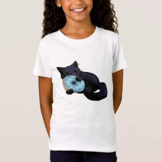 Kitten Eating Doughnut Kids Shirt