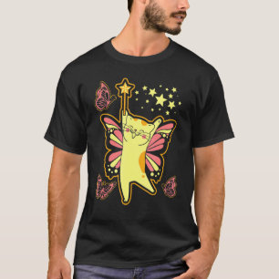 Kitten Fairy Butterfly Cat T-Shirt