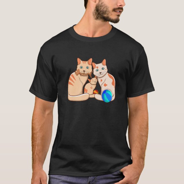 Kitten Family Cat  Animal Cat Whisperer T-Shirt (Front)