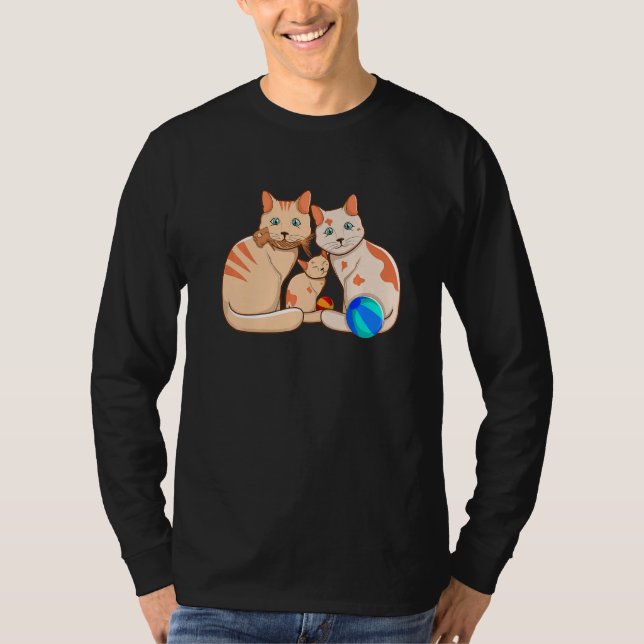 Kitten Family Cat  Animal Cat Whisperer T-Shirt (Front)