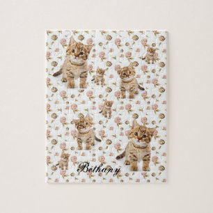 Kitten Floral Jigsaw Puzzle