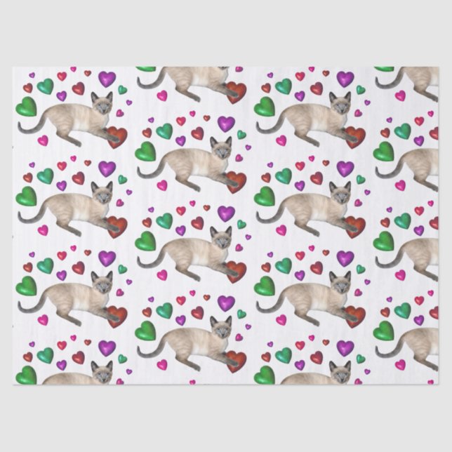 Kitten Hearts Tissue Paper (Front)
