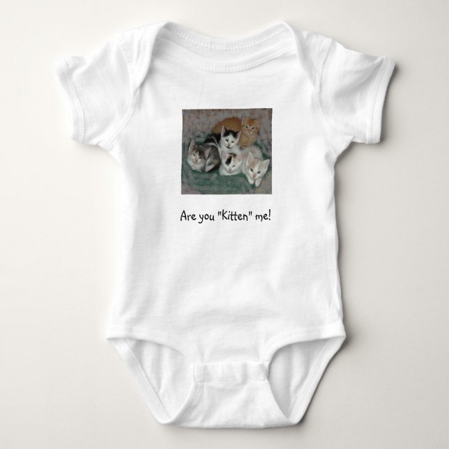 Kitten Humour Baby Bodysuit (Front)