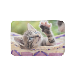 Kitten In A Basket Bath Mat