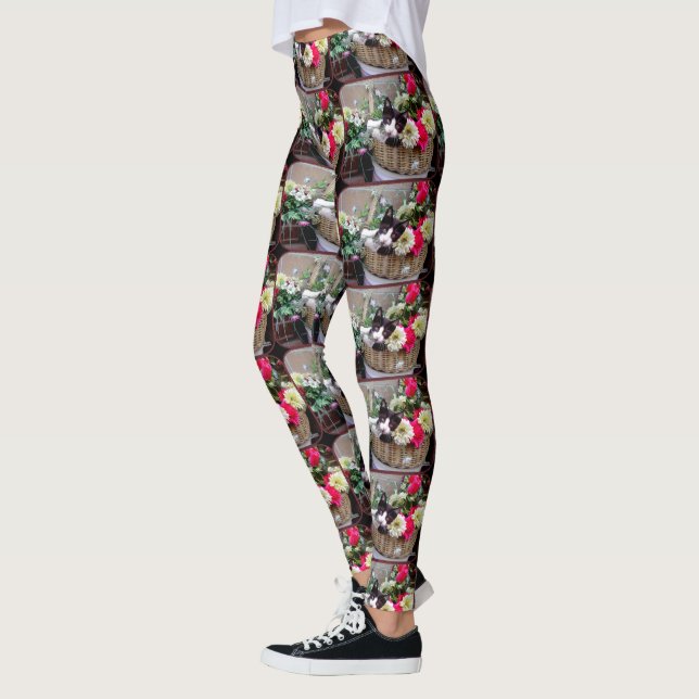 Kitten in a Basket Leggings (Left)