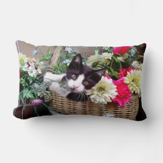Kitten in a Basket Lumbar Cushion