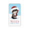Kitten in a Santa Hat Merry Christmas Labels