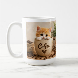 Kitten in Coffee Cup Charm