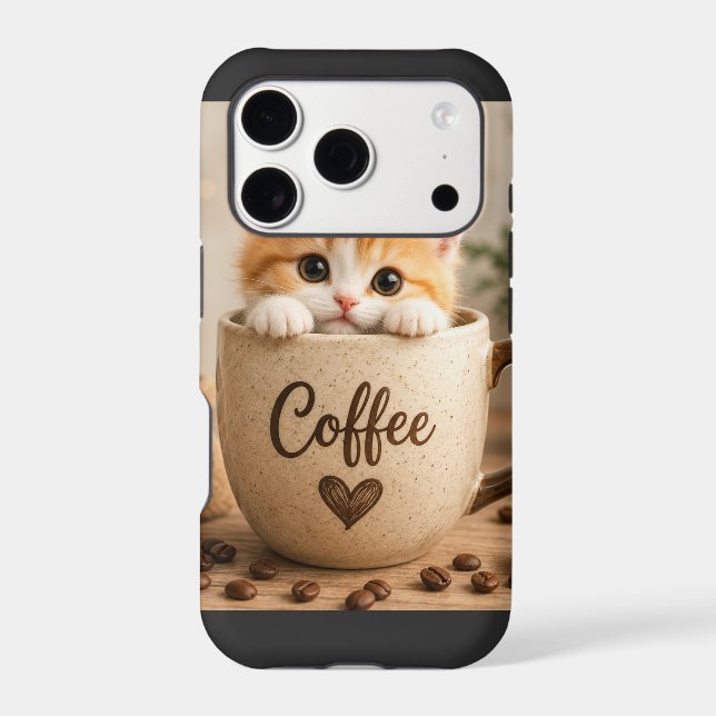 Kitten in Coffee Cup Charm (Back)