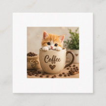 Kitten in Coffee Cup Charm