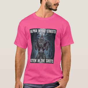 Kitten In The Sheets Funny Alpha Werewolf Wolf Mem T-Shirt