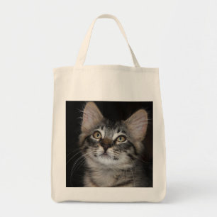 Kitten Innocence Organic Grocery Tote Bag
