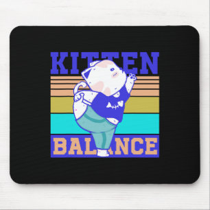 Kitten Lance Spiritual Yoga Cute Cat Animals Pets Mouse Pad