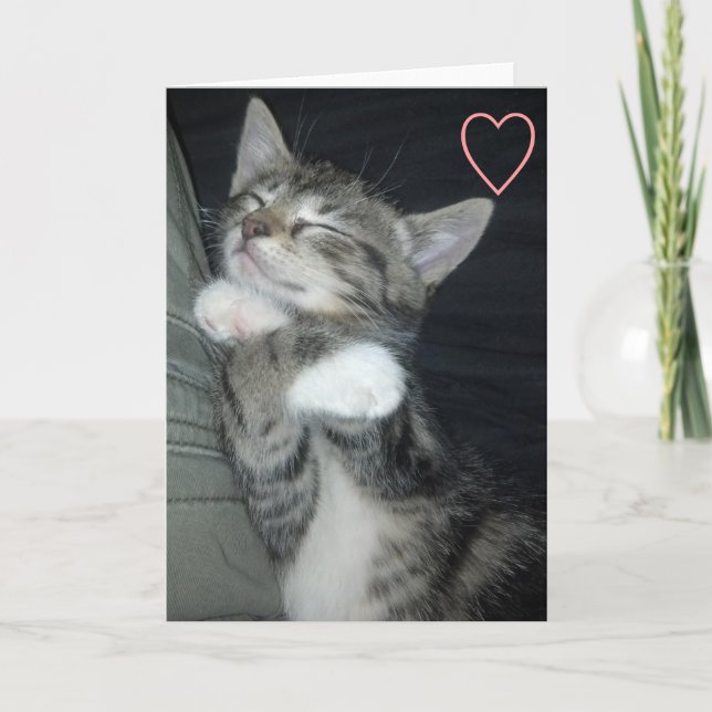Kitten Love Holiday Card (Front)